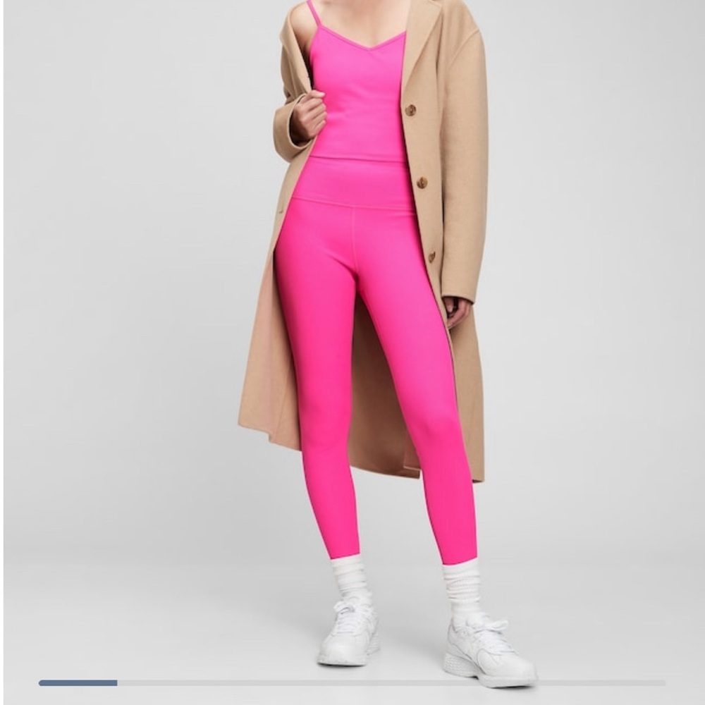 GAPFit ribbed hot pink leggings size Small
